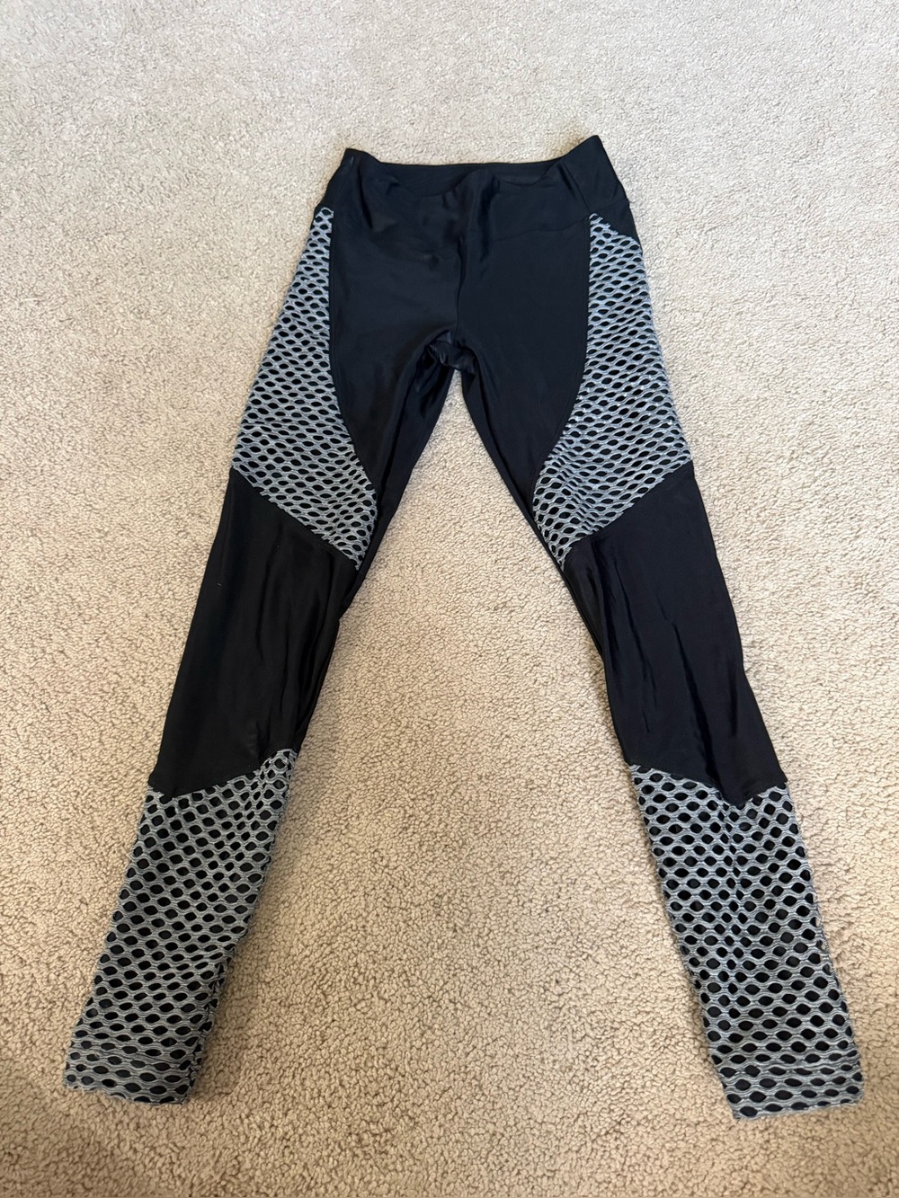 Koral Black Mesh-Panel Active Leggings as